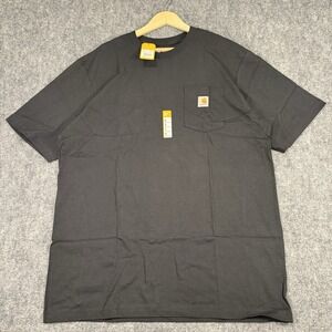 Carhartt T-Shirt Mens XL Tall Black Loose Fit Heavyweight Pocket Tee NWT